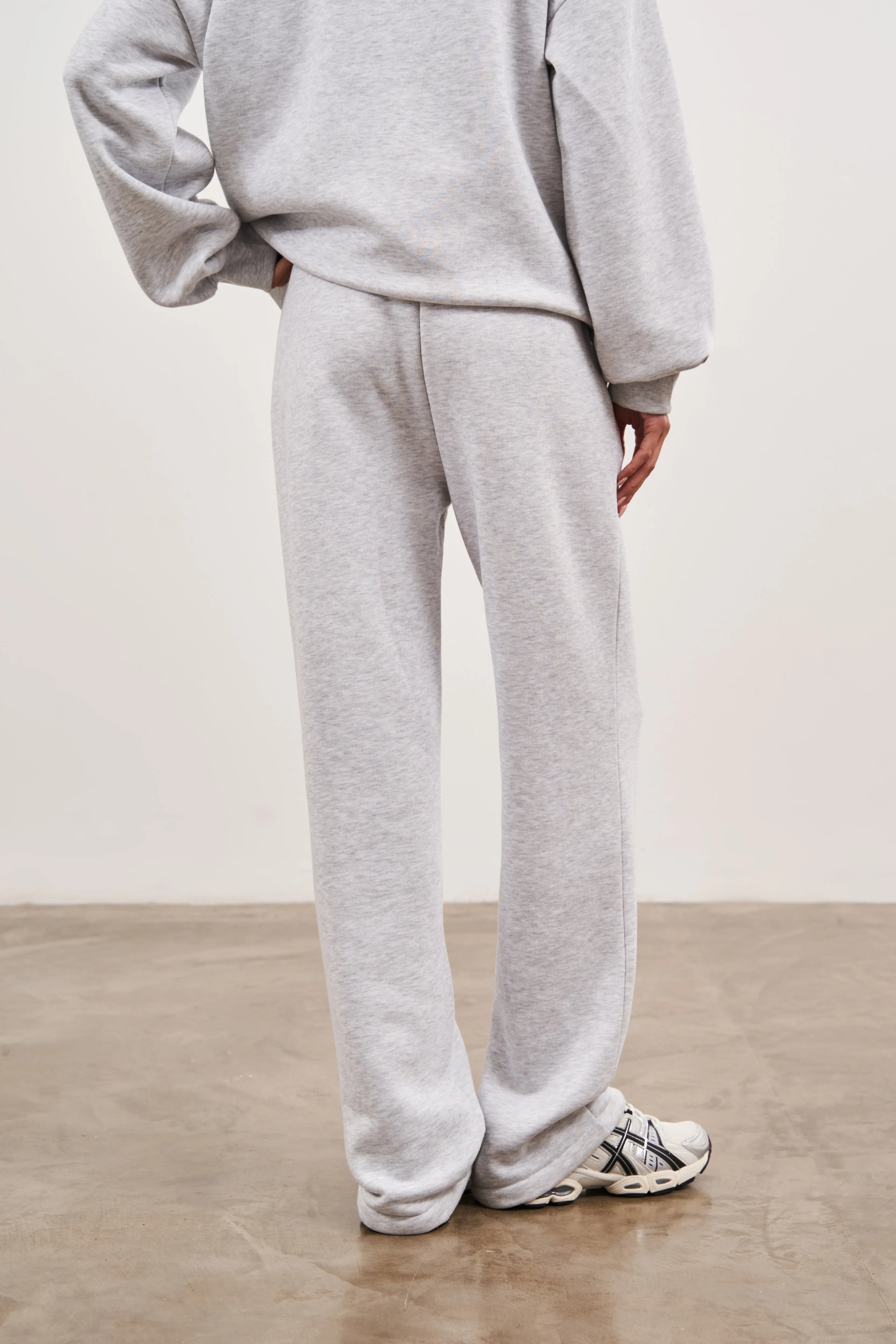 COUTURE SCRIPT STRAIGHT LEG JOGGERS - GREY MARL