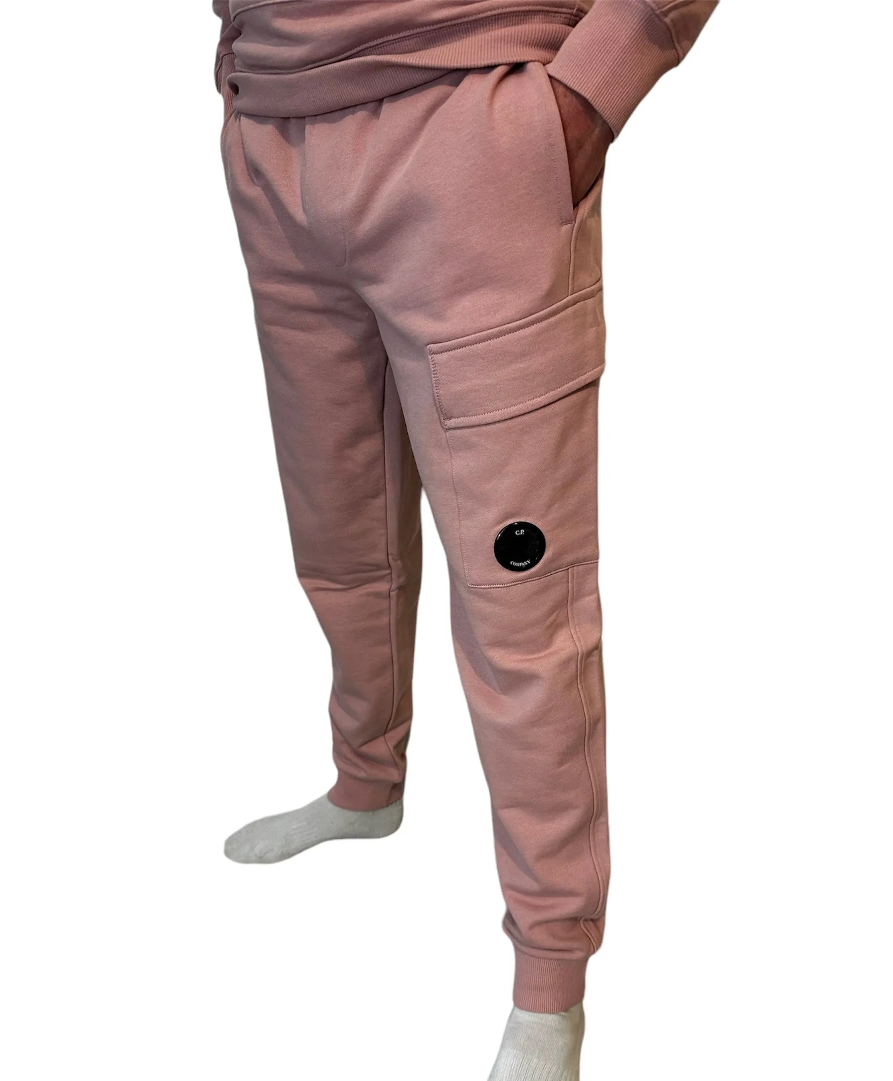 C.P. COMPANY LENS COTTON FULL TRACKSUIT - PALE MAUVE