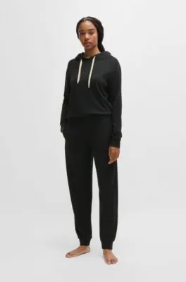 Cuffed tracksuit bottoms with signature-stripe drawcord