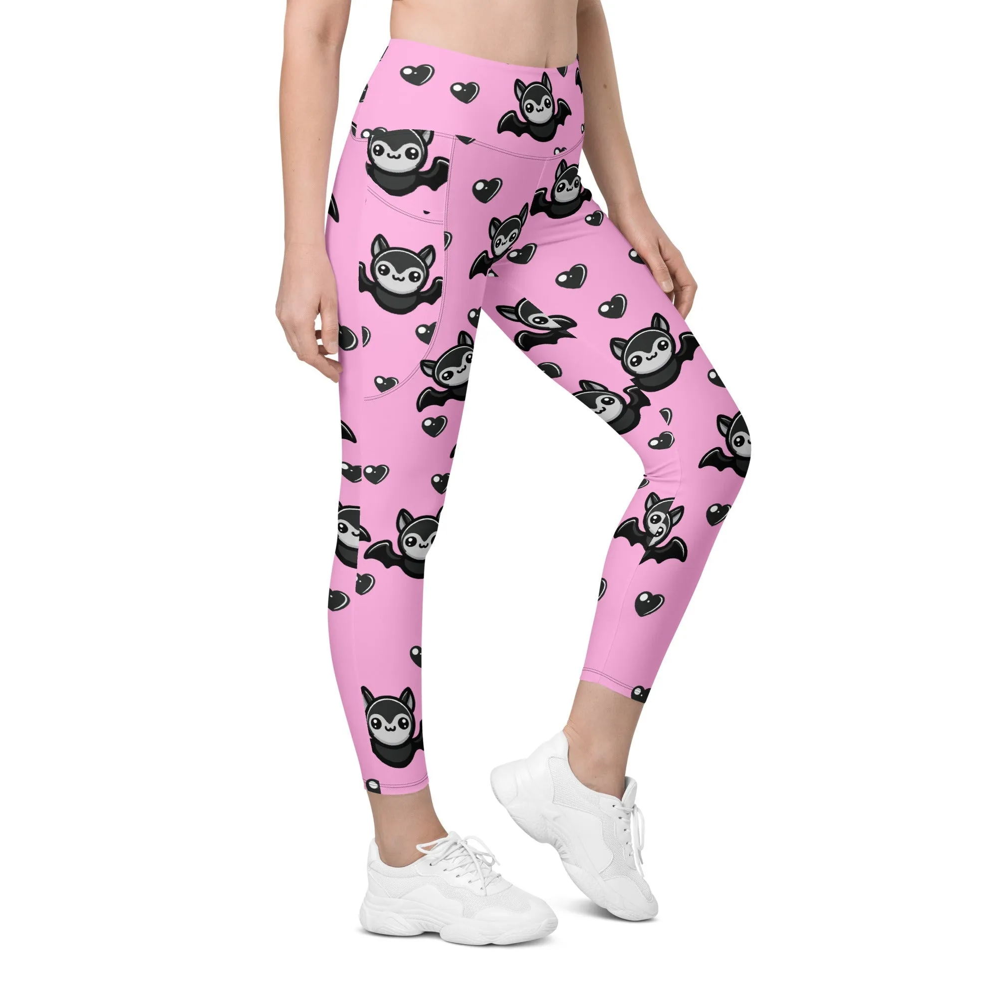 Cute Bats Leggings With Pockets