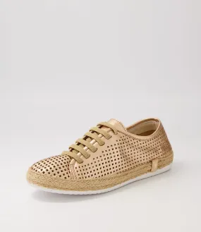 DIANA FERRARI Pinoci Rose Gold Leather Sneakers