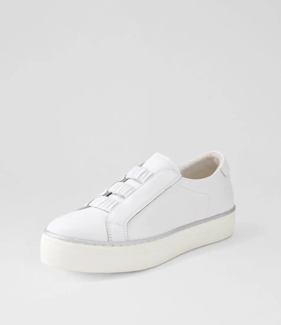 DJANGO & JULIETTE Fletary White Leather Sneakers