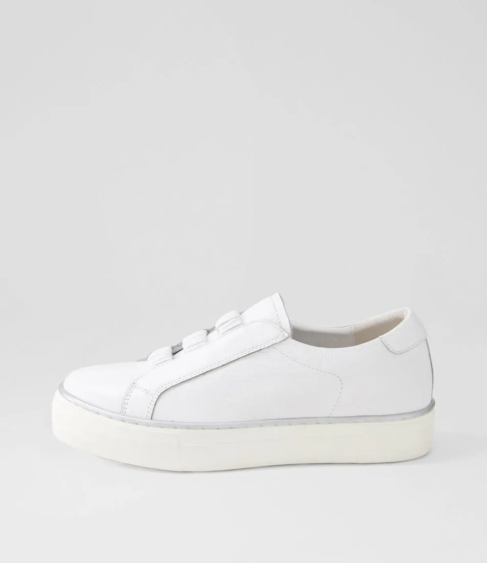 DJANGO & JULIETTE Fletary White Leather Sneakers