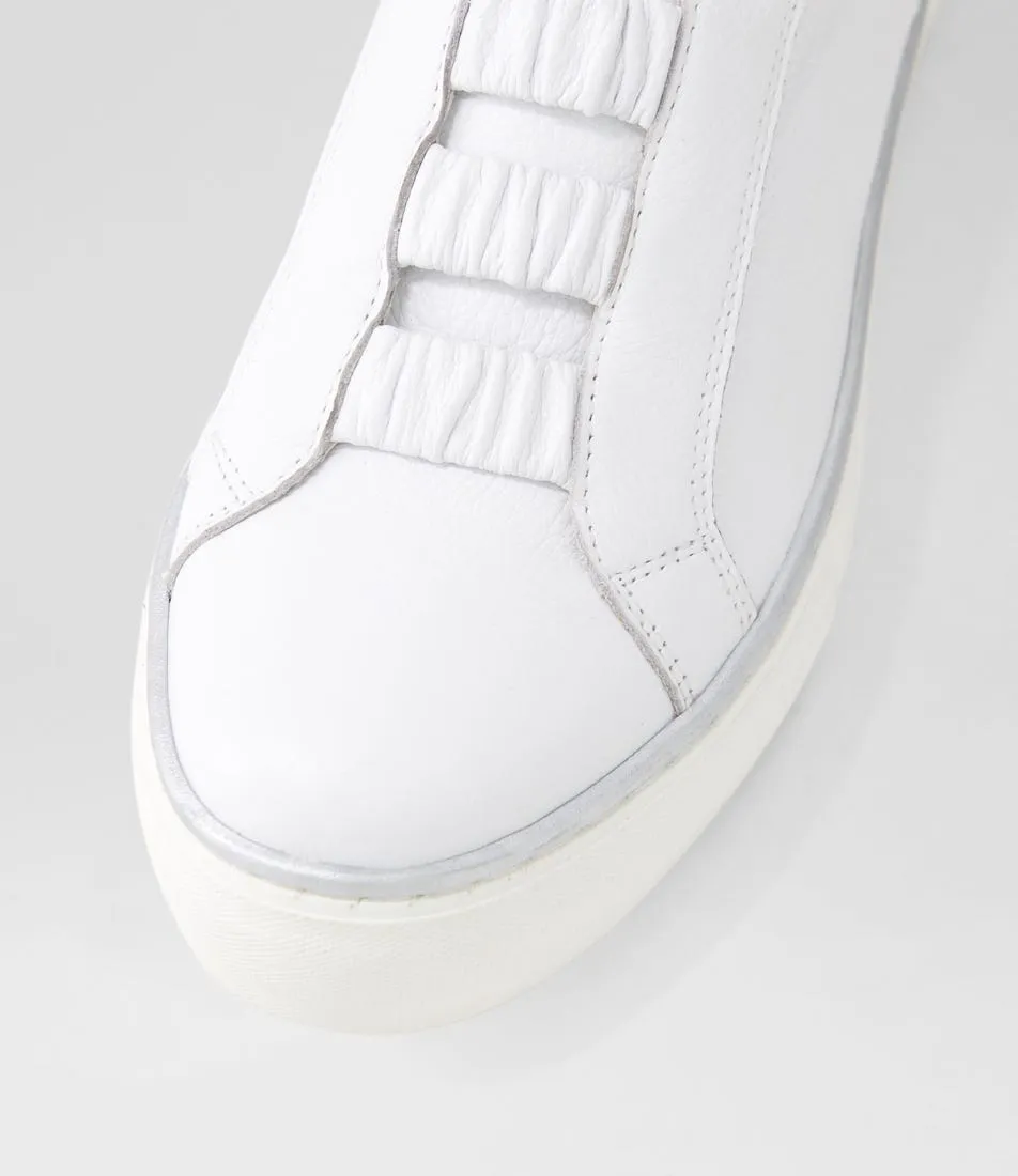 DJANGO & JULIETTE Fletary White Leather Sneakers