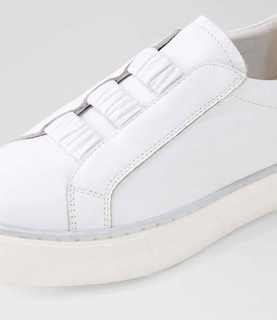 DJANGO & JULIETTE Fletary White Leather Sneakers