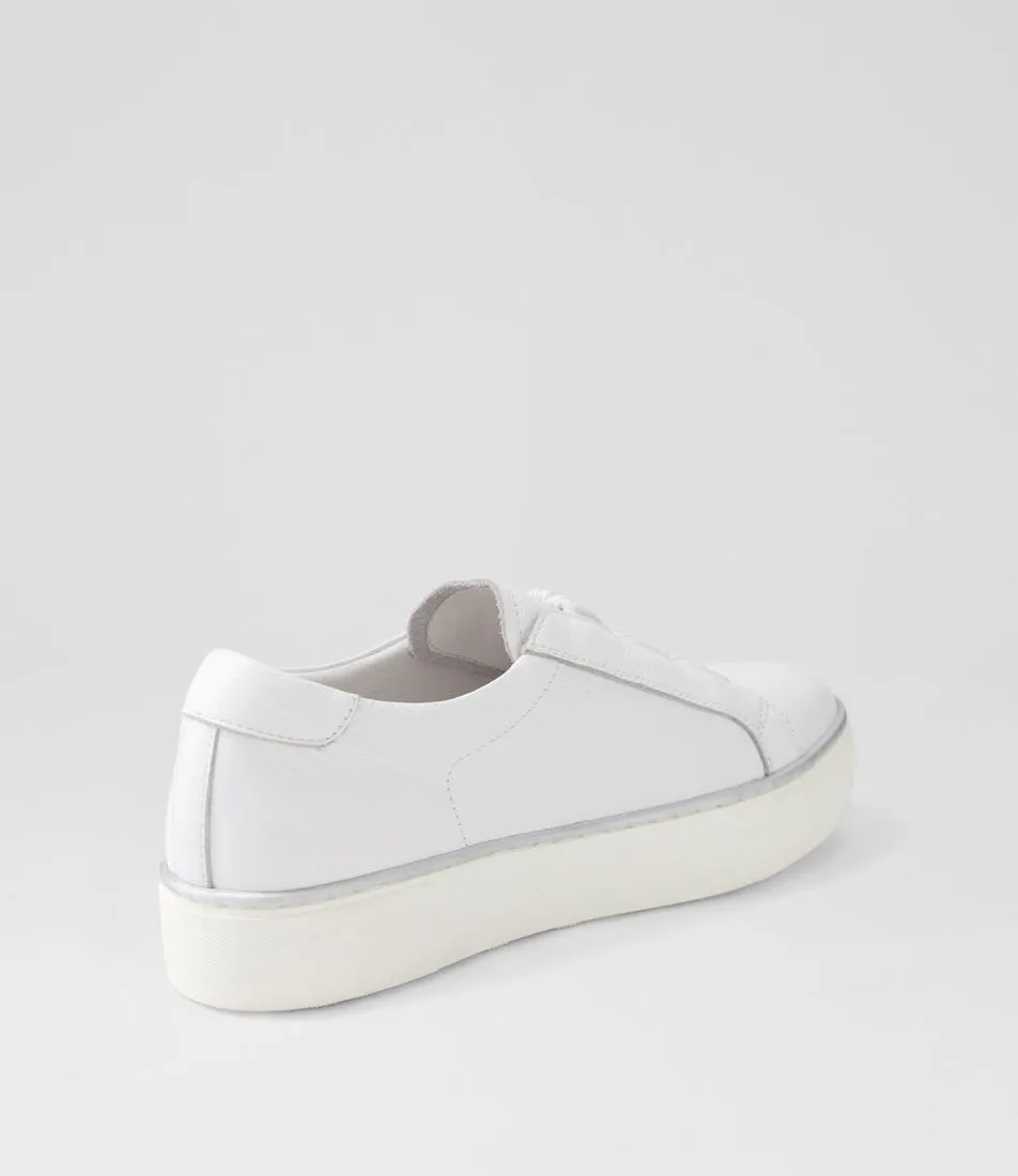 DJANGO & JULIETTE Fletary White Leather Sneakers