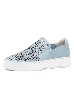 DJANGO & JULIETTE Linden Denim Leather Sneakers Ws