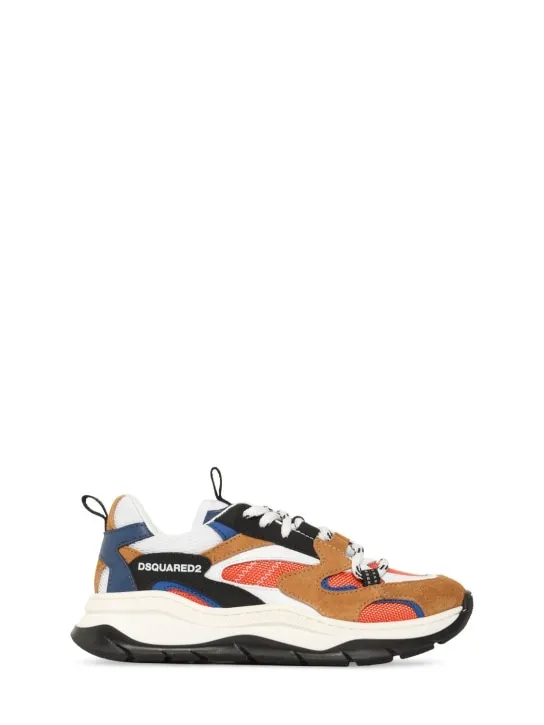 Dsquared2   Leather & tech lace-up sneakers 