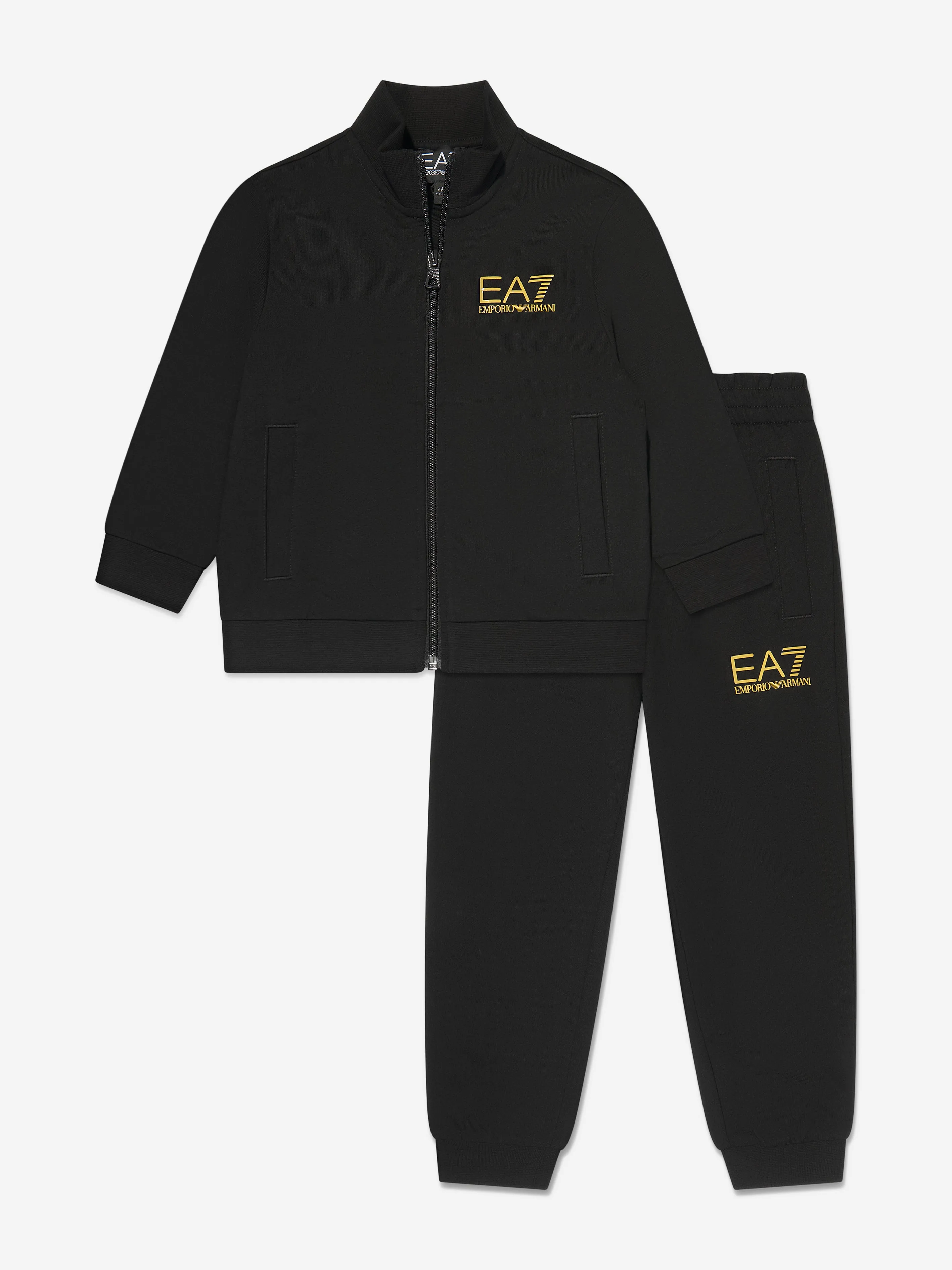 EA7 Emporio Armani Boys Logo Tracksuit in Black