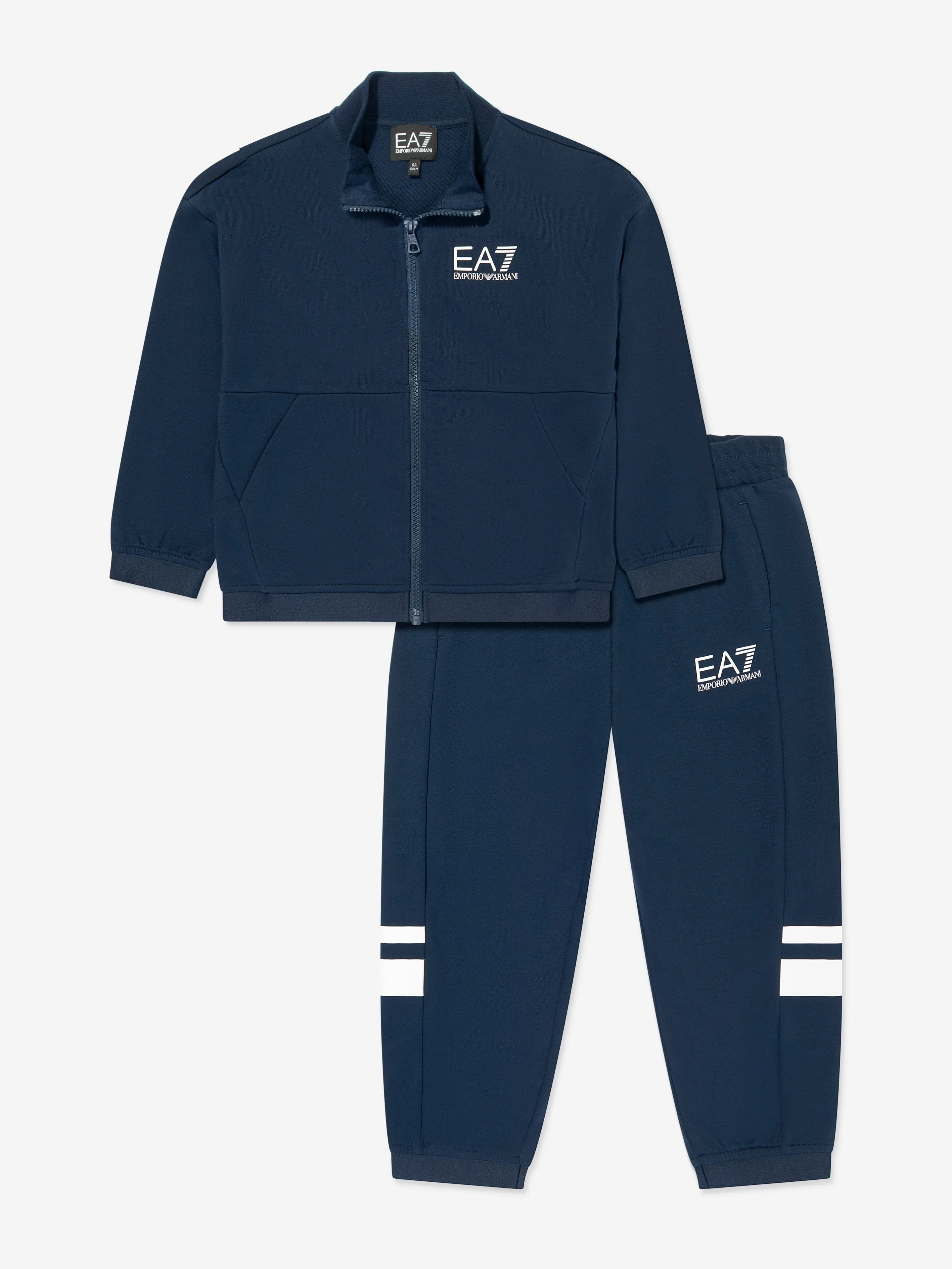 EA7 Emporio Armani Boys Logo Tracksuit in Navy