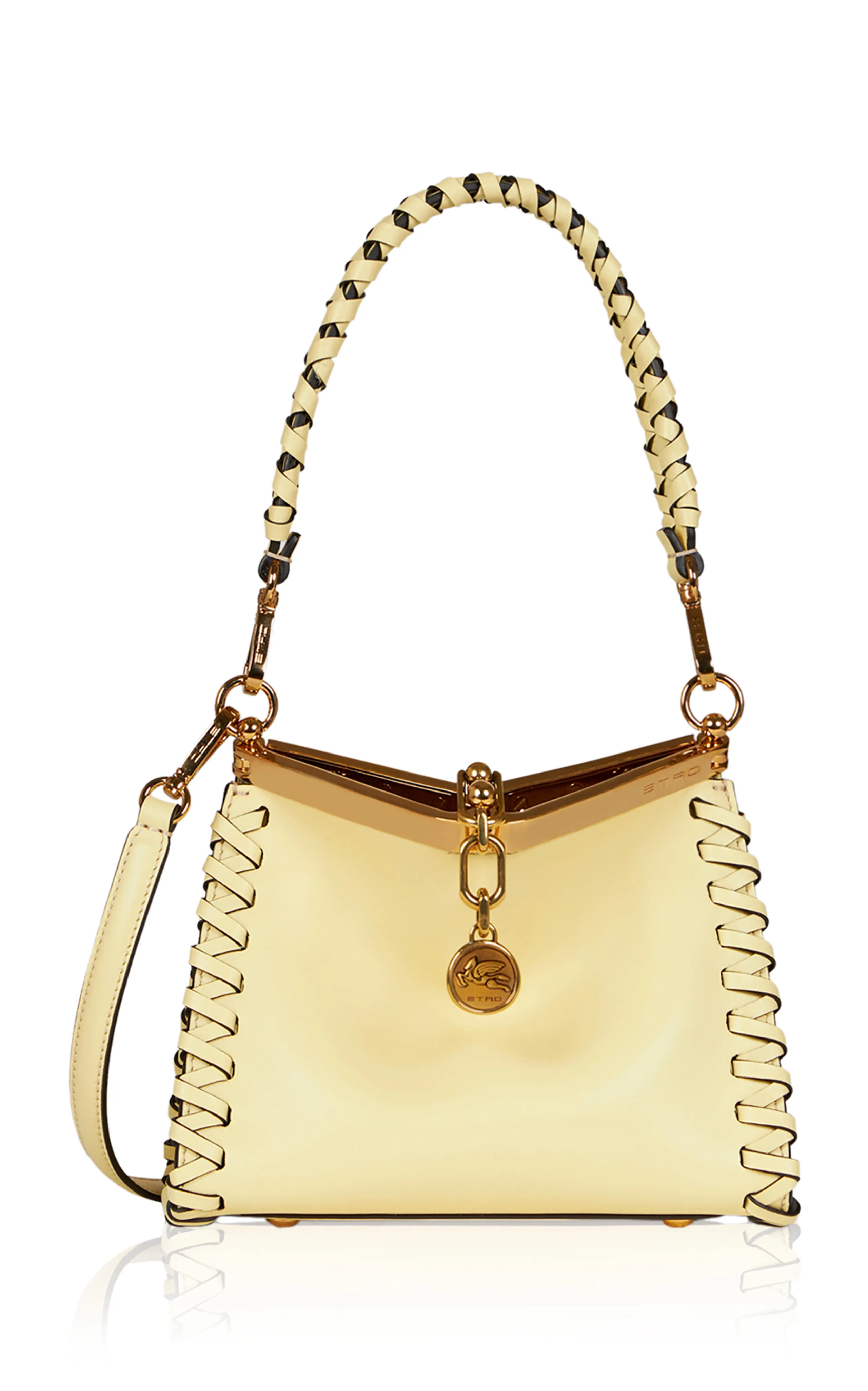 Etro Mini Vela Leather Top Handle Bag