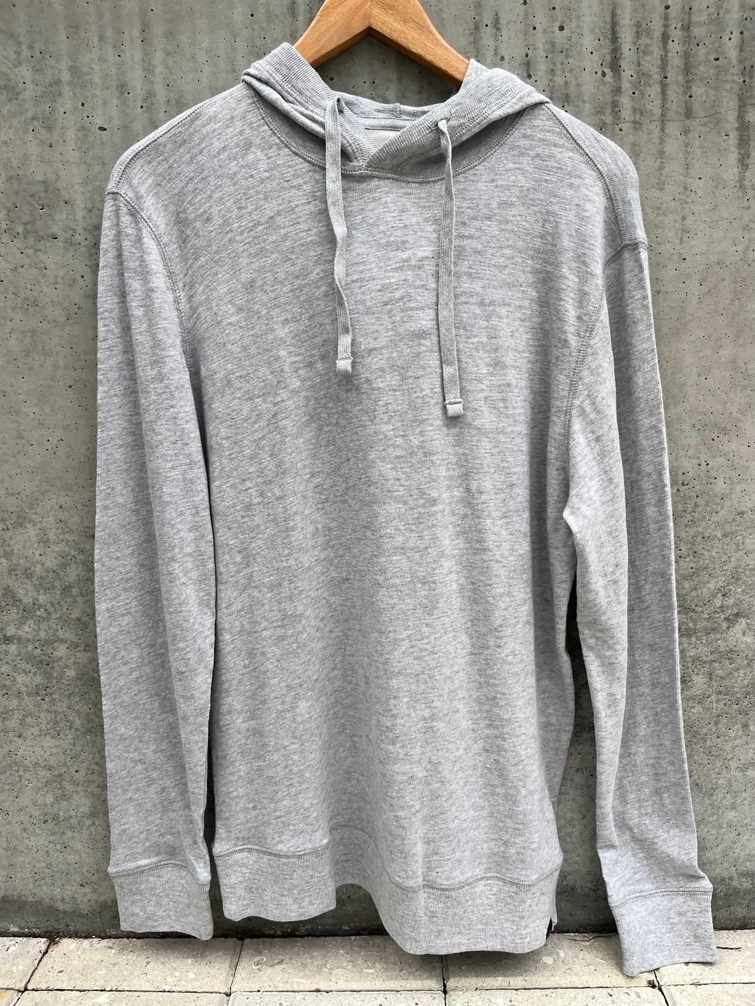 Faherty Men Sunwashed Slub Hoodie Light Grey Heather