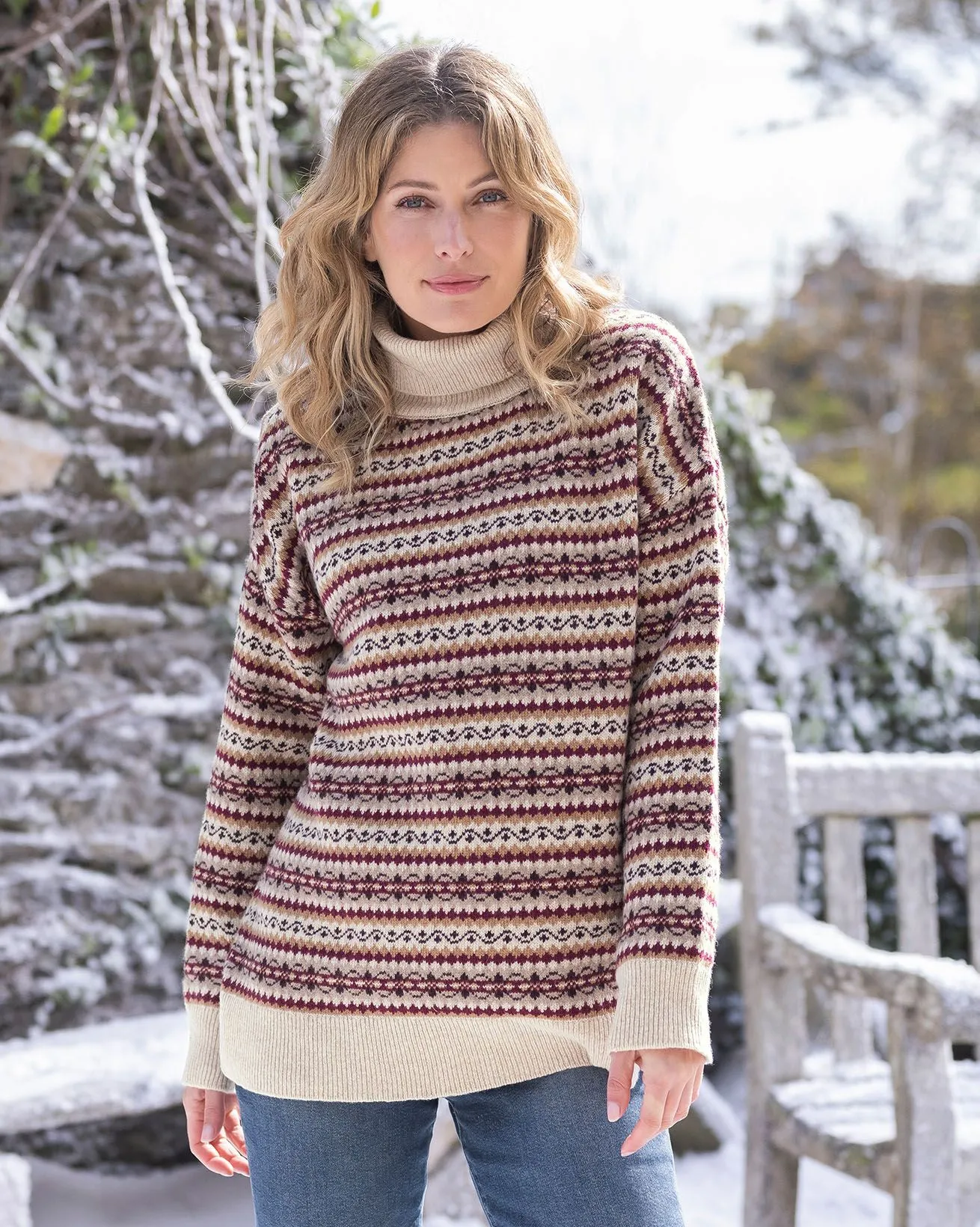 Fair Isle Roll Neck Jumper