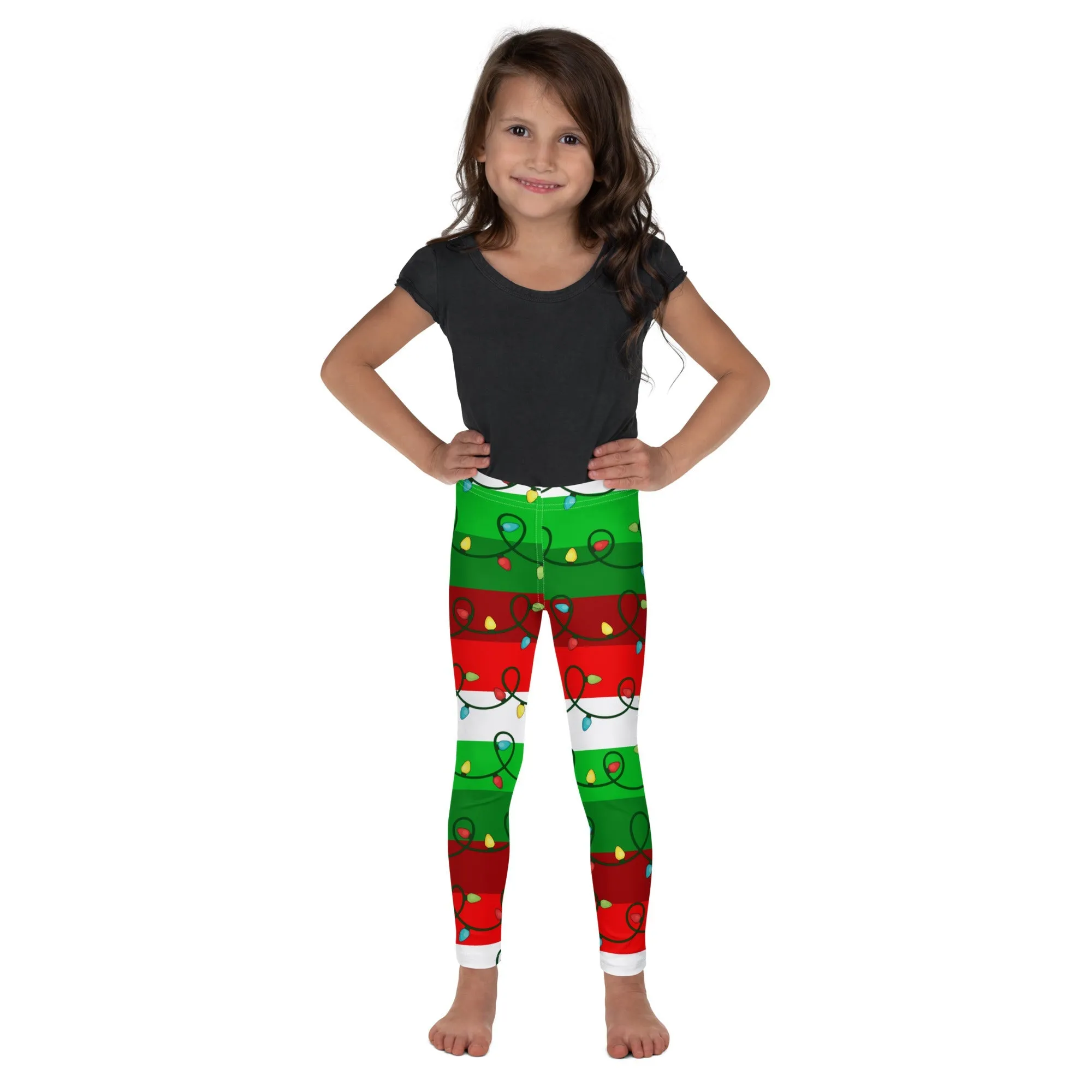 Festive Christmas Lights Kid's Leggings