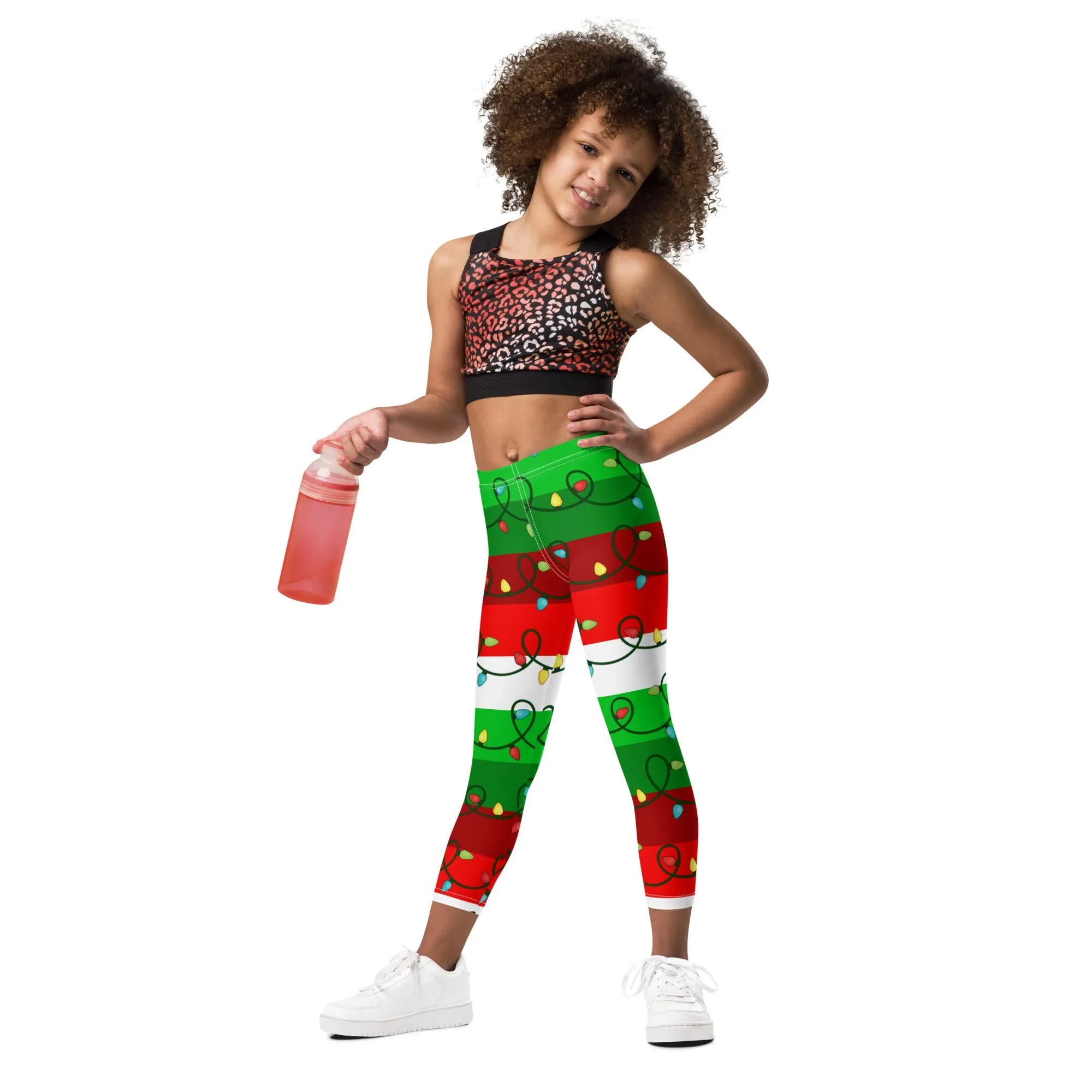 Festive Christmas Lights Kid's Leggings