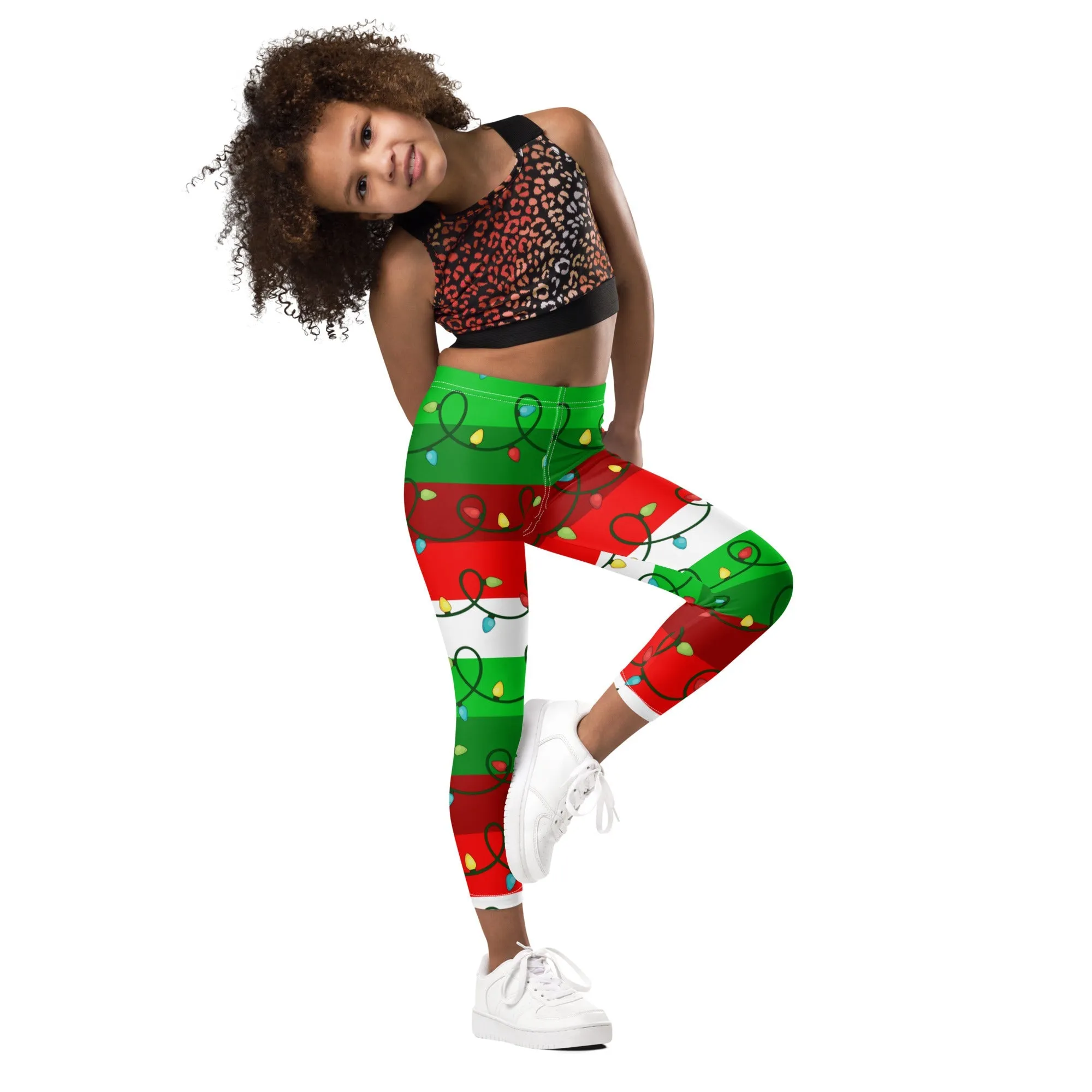 Festive Christmas Lights Kid's Leggings