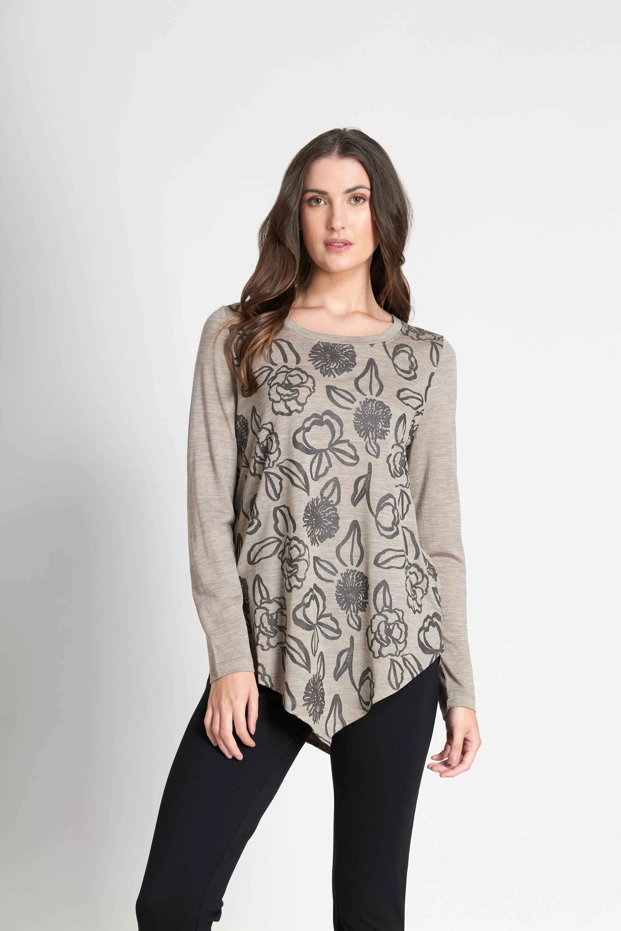 Foil Asymmetric Hem Jumper