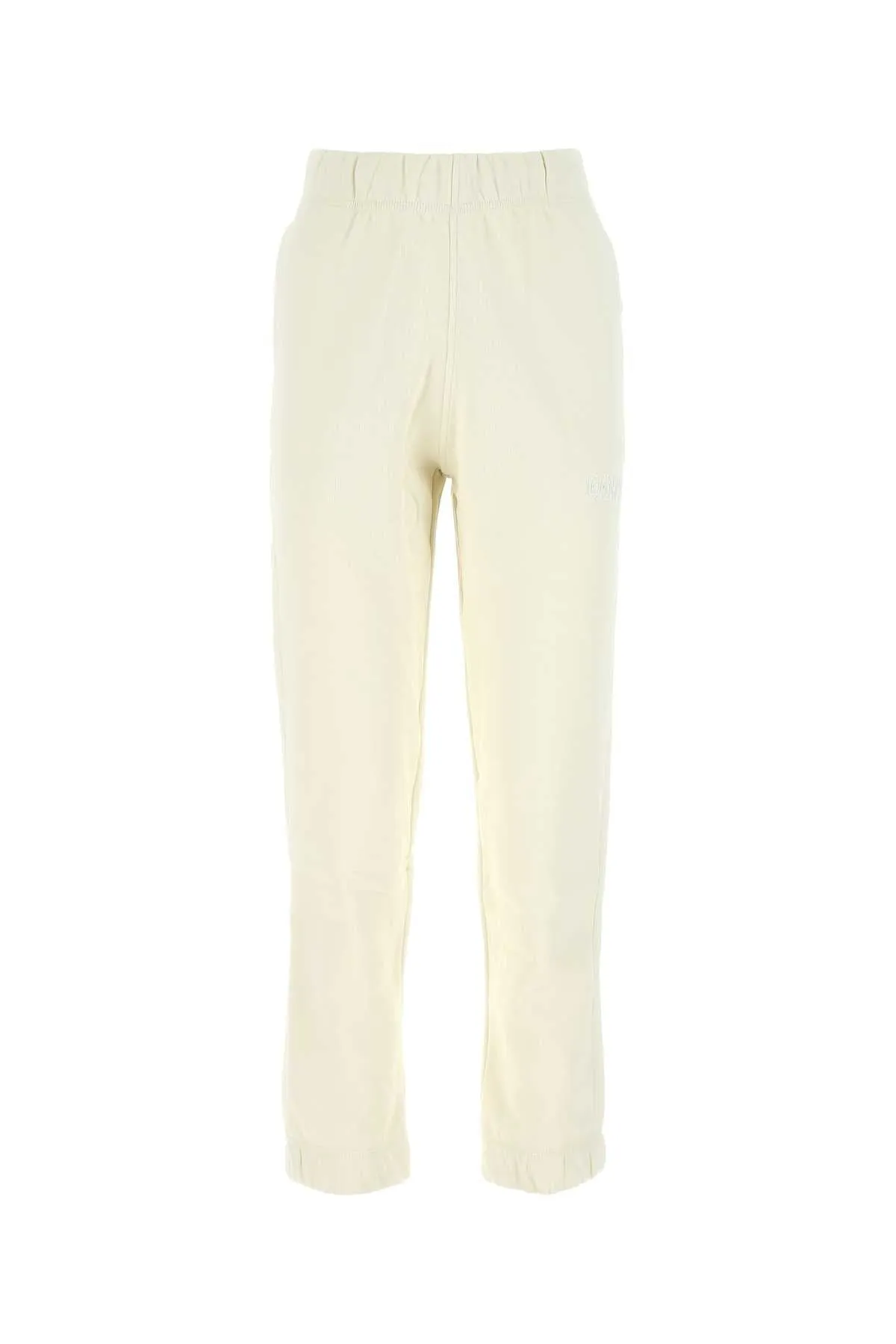 Ganni Ivory Cotton Blend Joggers