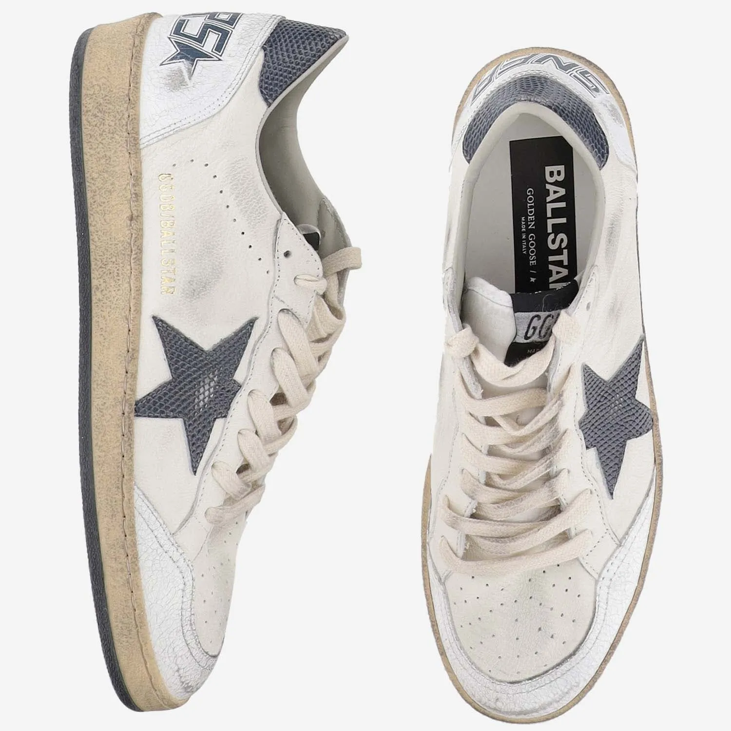 Golden Goose    Golden Goose Leather Sneakers With Logo