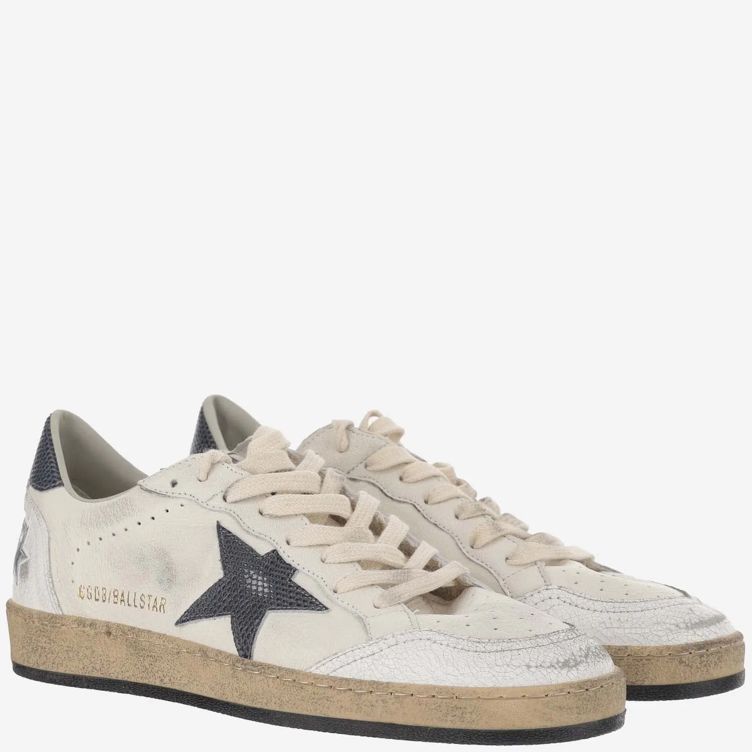 Golden Goose    Golden Goose Leather Sneakers With Logo