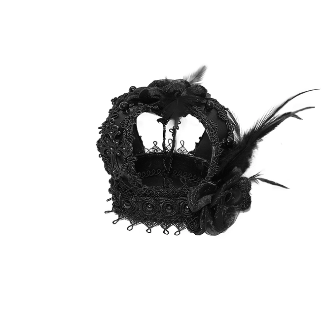 Gothic Women's Embroidered Feather Mini Hat