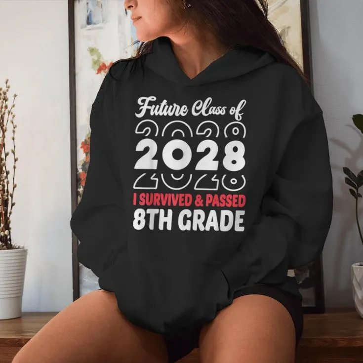 Graduation 2024 Future Class Of 2028 8Th Grade Women Hoodie