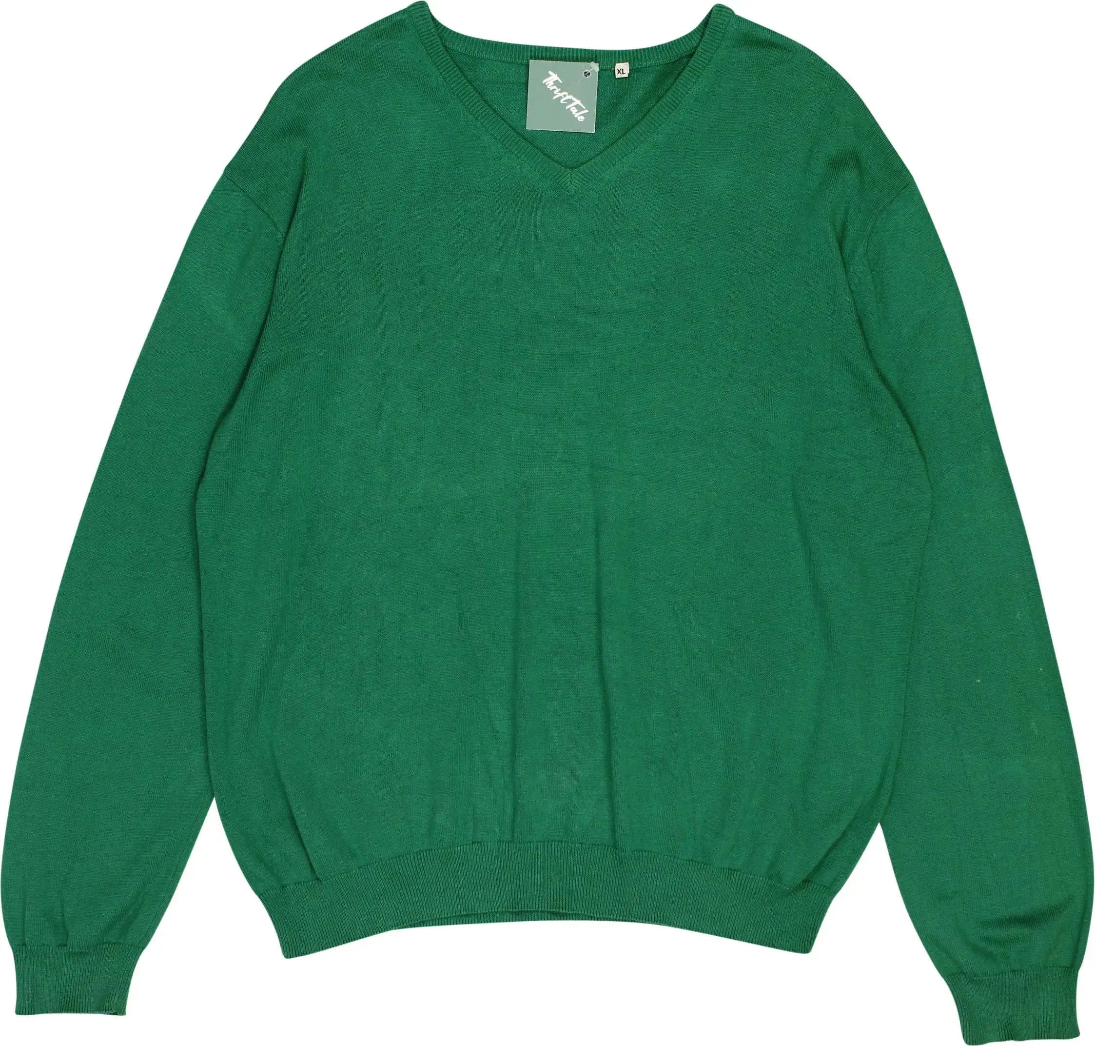 Green V-neck Jumper | ThriftTale