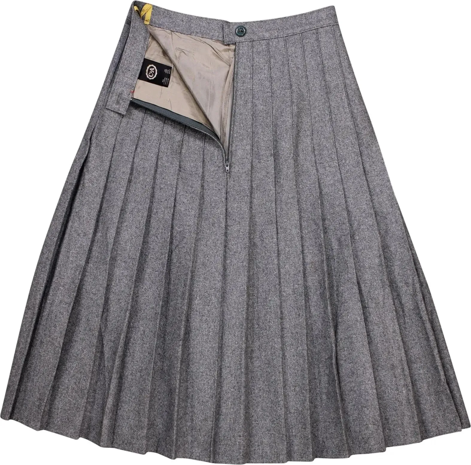 Grey Pleated Skirt | ThriftTale