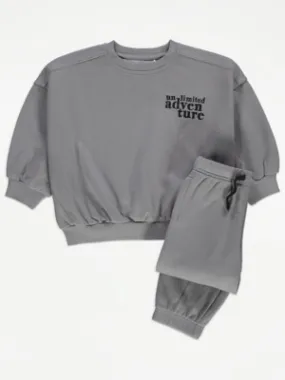 Grey Unlimited Adventure Sweatshirt and Joggers Set | Kids | George at ASDA