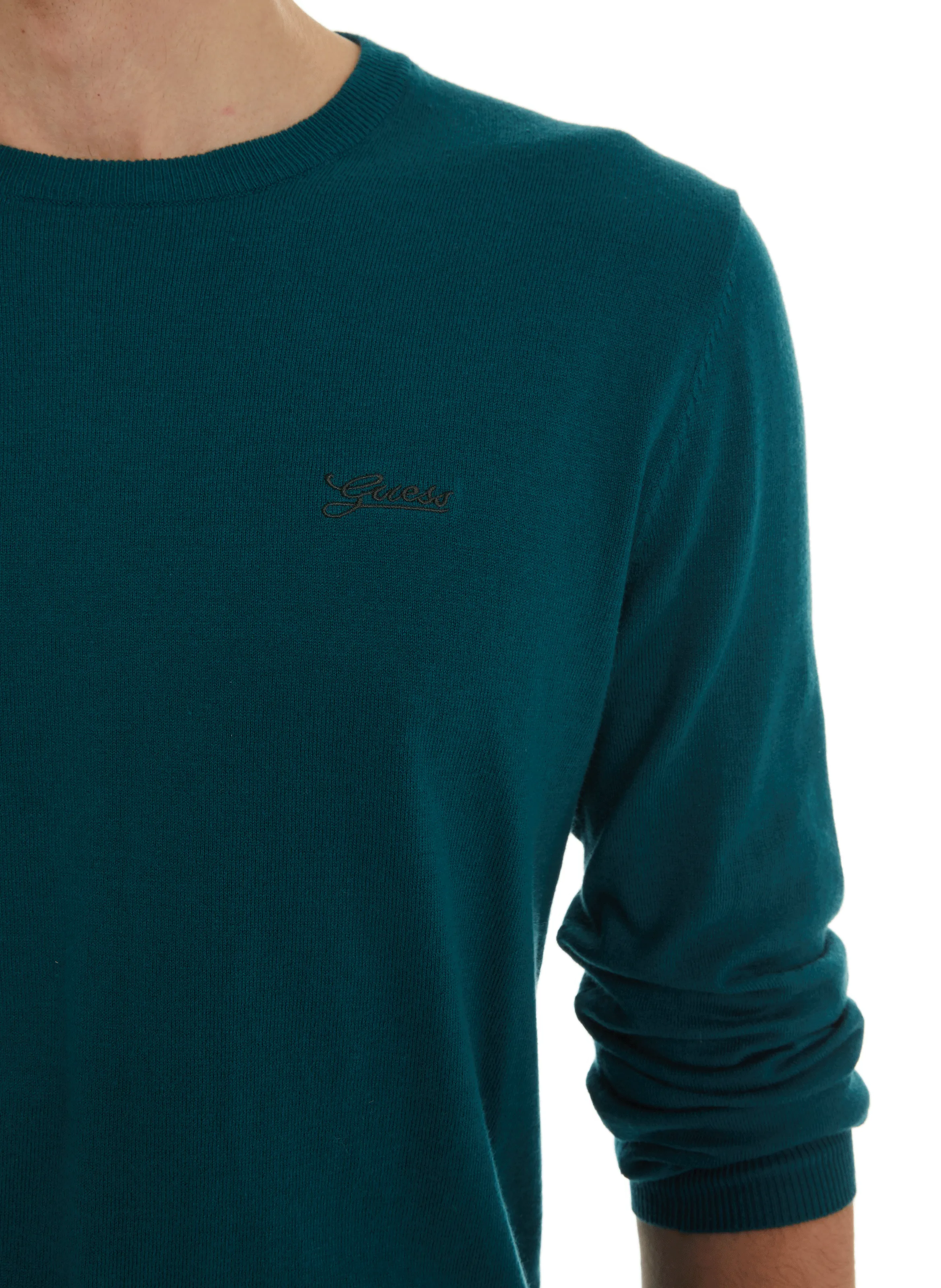 GUESS  Plain cotton jumper - Green