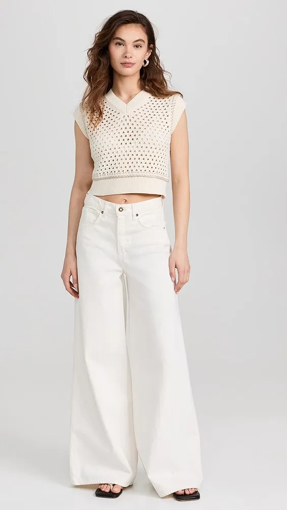 Guest in Residence   Mesh Cropped Vest 