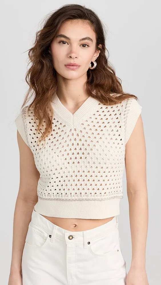 Guest in Residence   Mesh Cropped Vest 