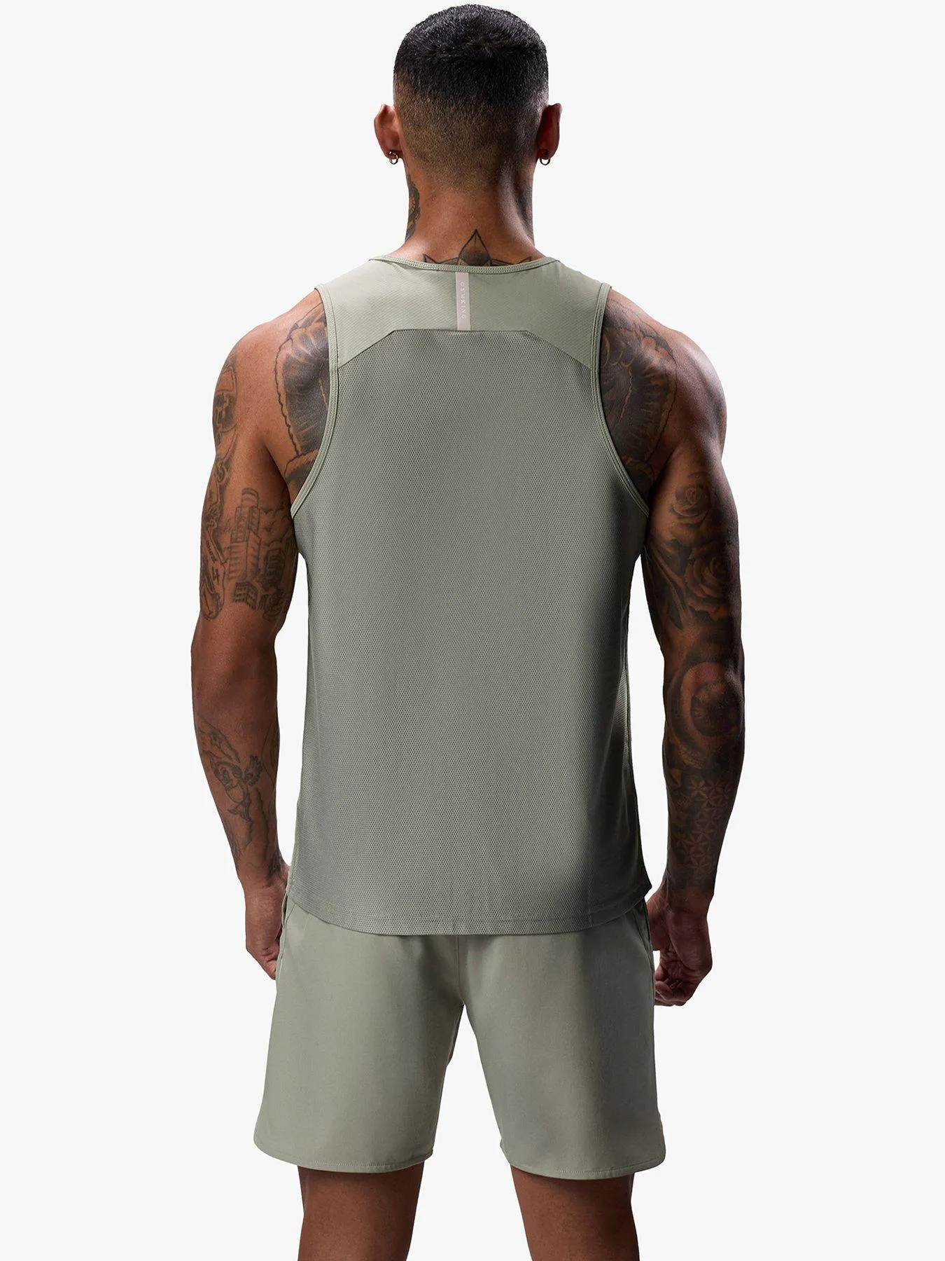 Gym King Mens Flex Vest - Soft Khaki