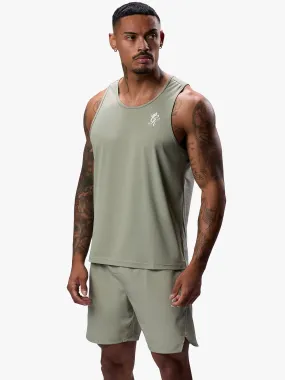 Gym King Mens Flex Vest - Soft Khaki