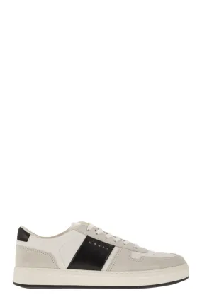 H-TV LEATHER AND SUEDE TRAINERS