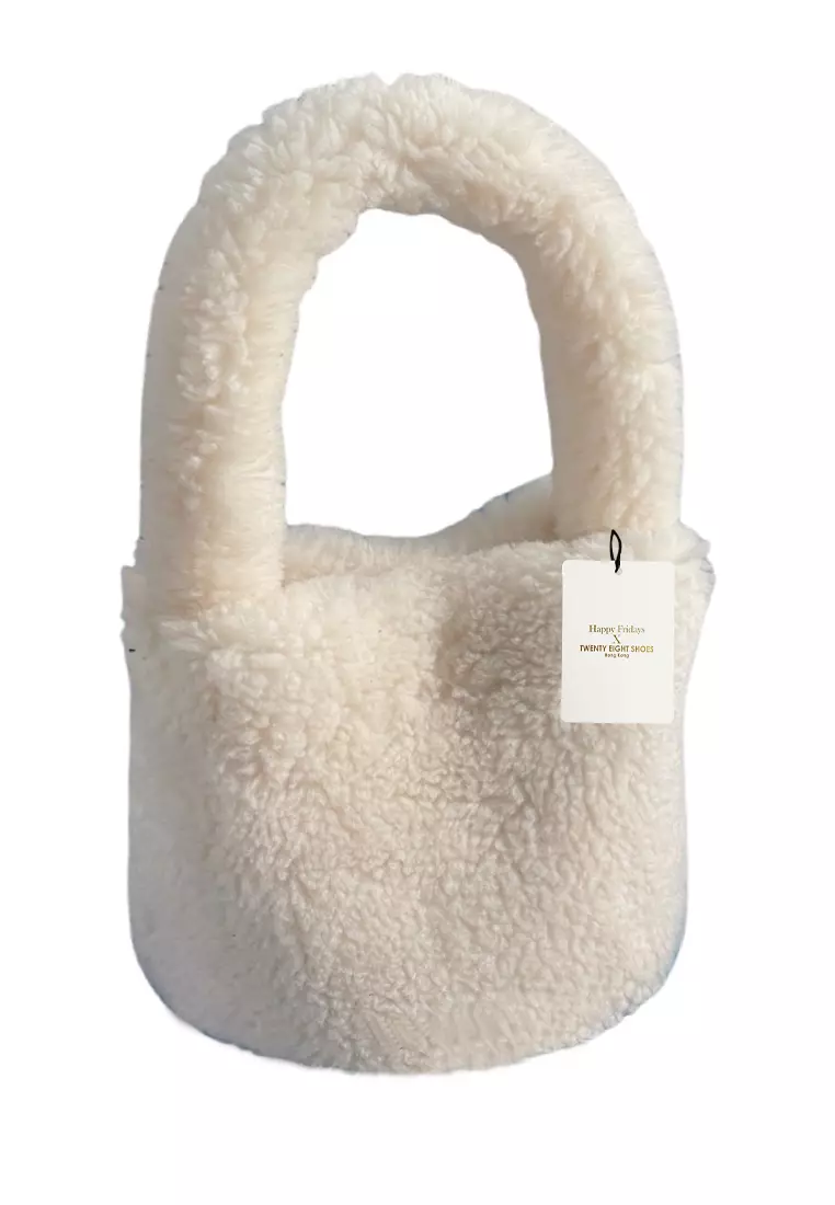 HAPPY FRIDAYS Plush Round Cylinder Handbag JQ-W689