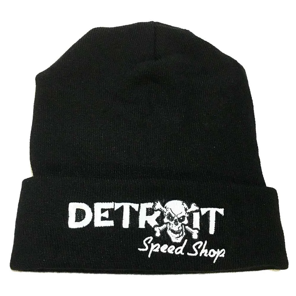 Hat - Detroit Bones Flip Knit - Black