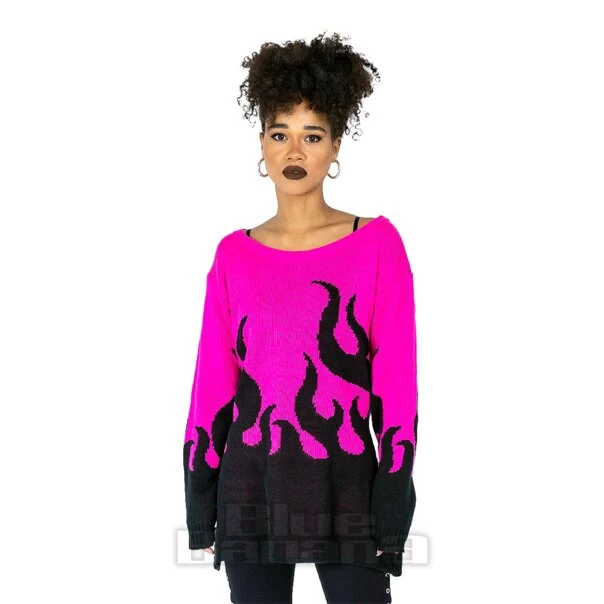 Heartless Flame Thrower Jumper (Pink)