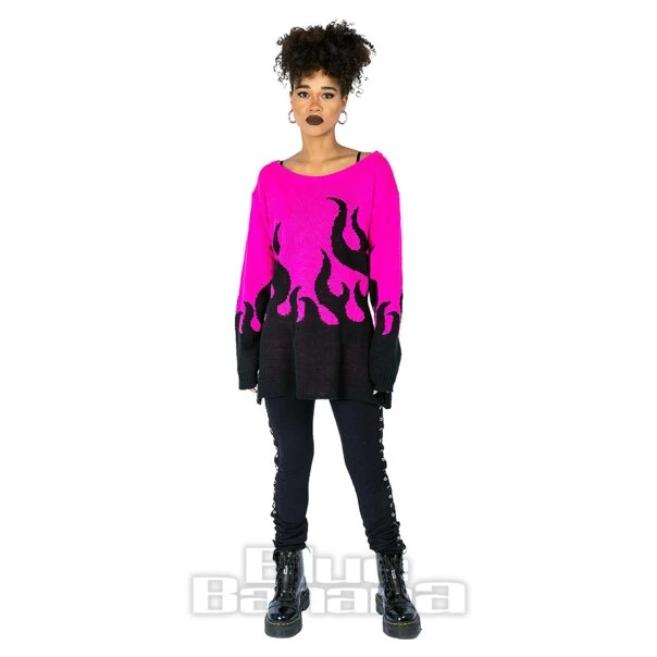 Heartless Flame Thrower Jumper (Pink)