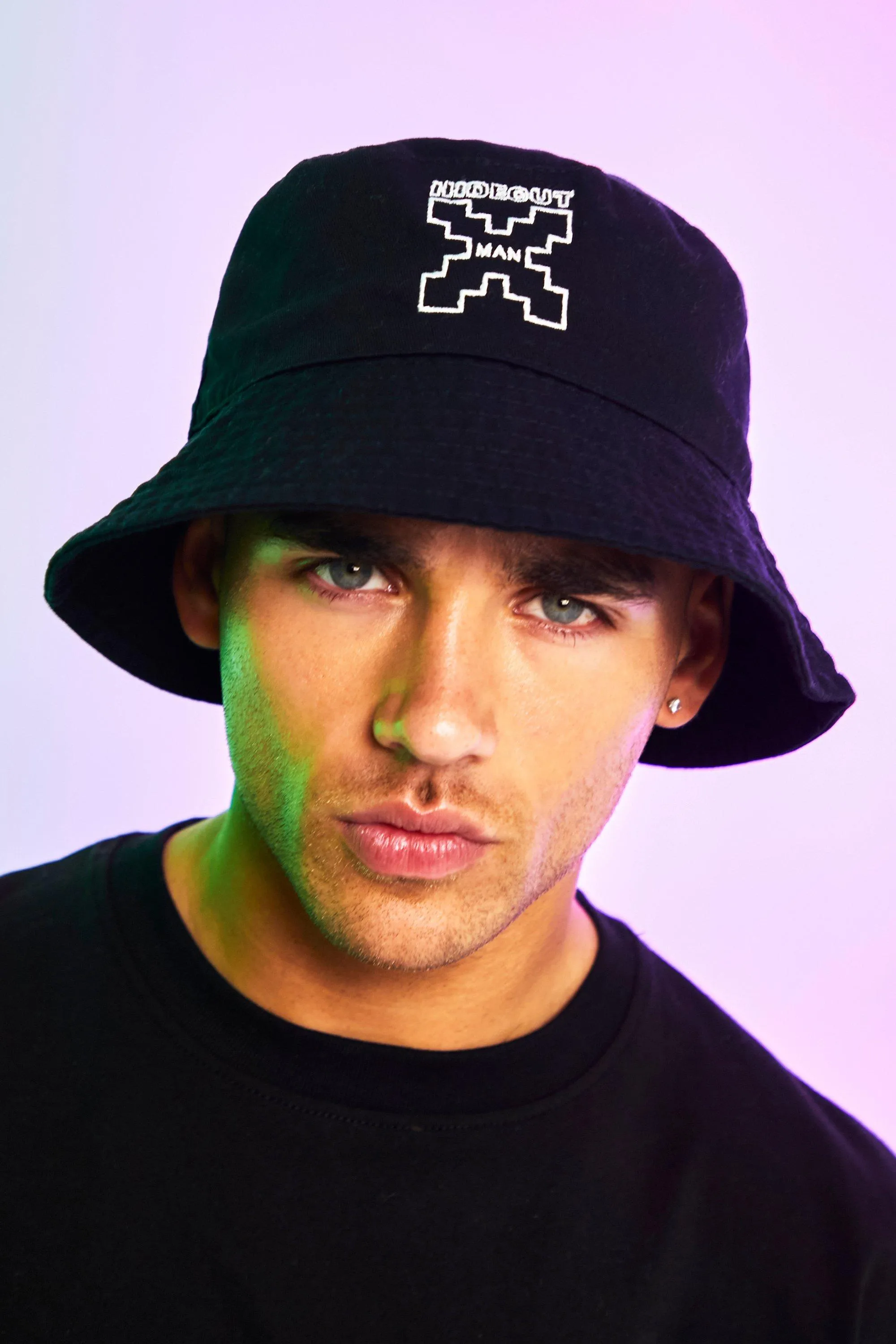 Hideout Embroidered Bucket Hat | boohooMAN UK