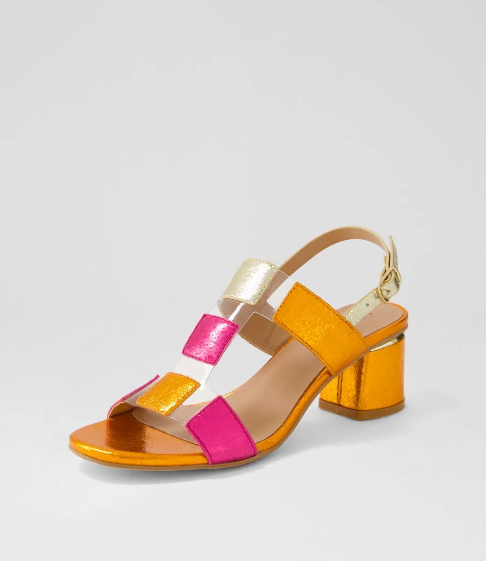 I LOVE BILLY Harmio Bright Multi Clear Vinylite Sandals