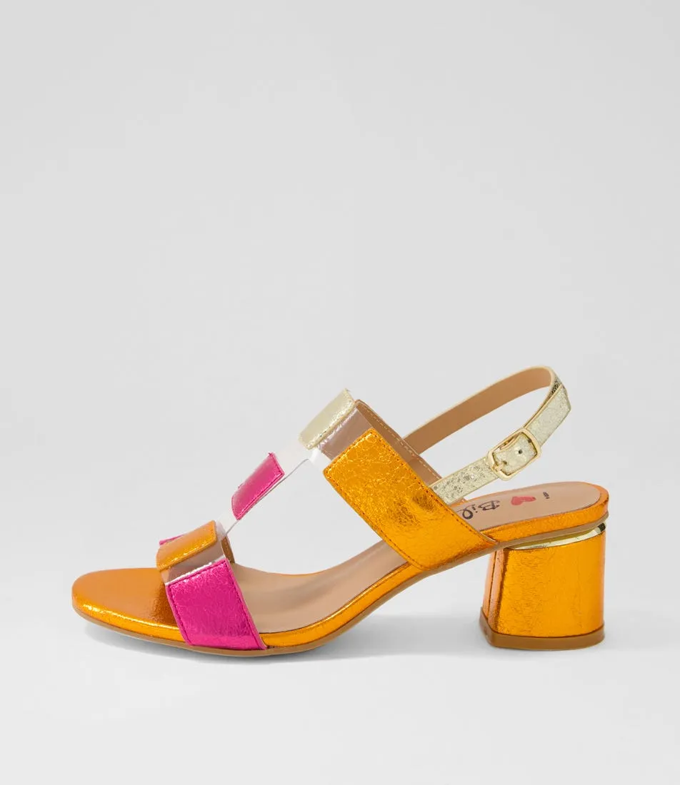 I LOVE BILLY Harmio Bright Multi Clear Vinylite Sandals