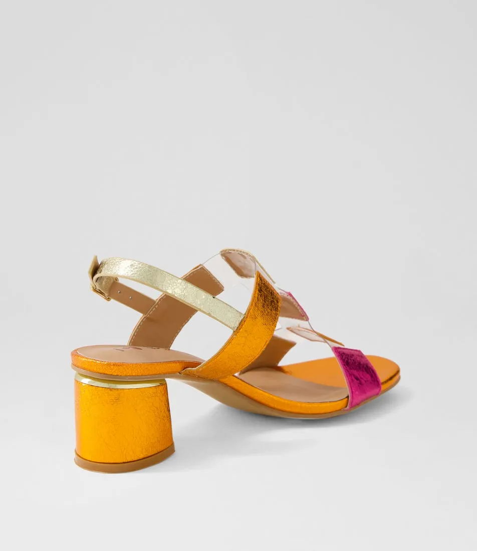 I LOVE BILLY Harmio Bright Multi Clear Vinylite Sandals