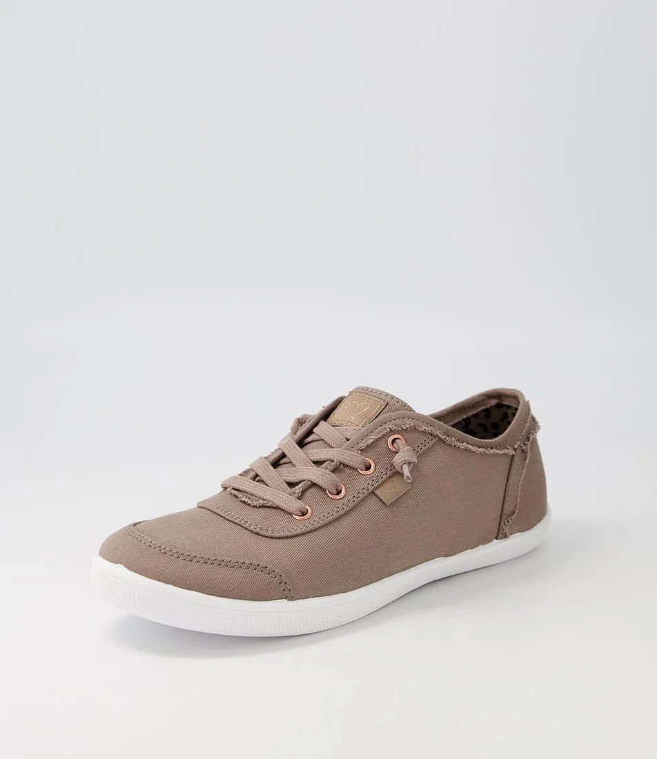 I LOVE BILLY Mynka Taupe Canvas Sneakers