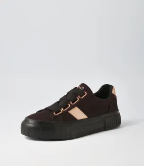 I LOVE BILLY Tristy Black Rose Gold Recycled Canvas Sneakers