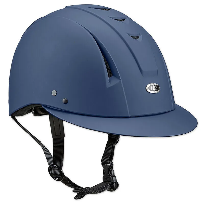 IRH Equestrian Equi-Pro Deluxe Schooling Helmet with Sun Visor - Matte Navy