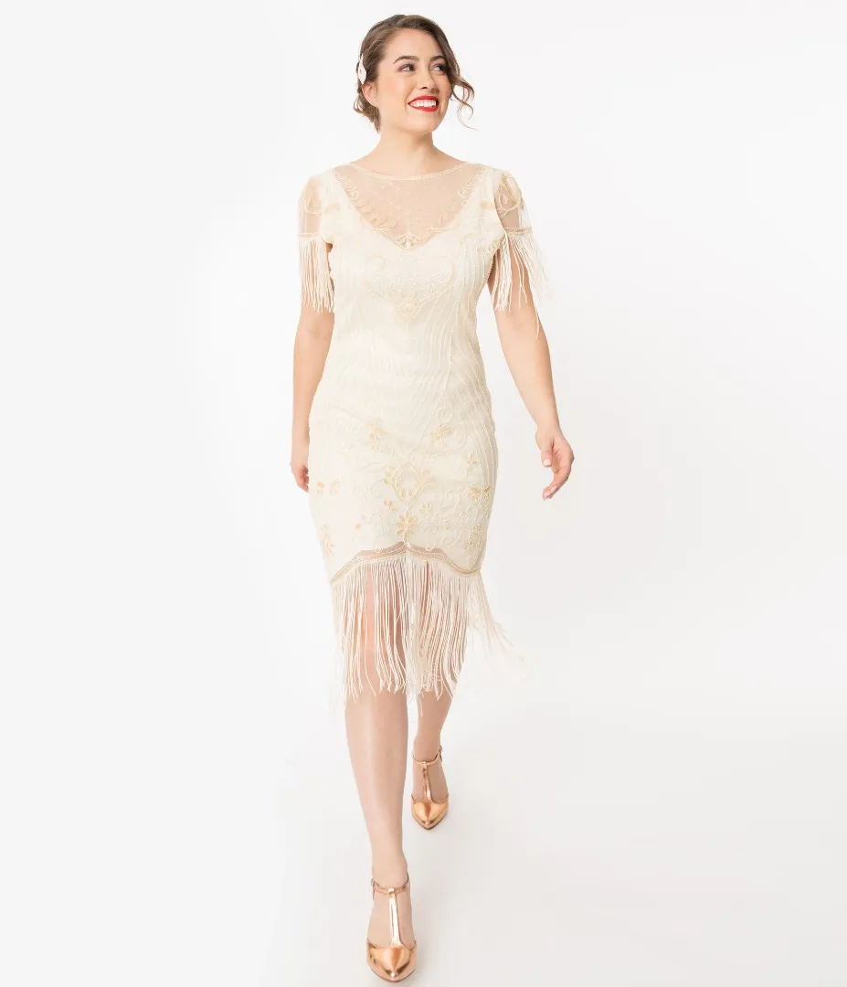 Ivory Beaded Dress