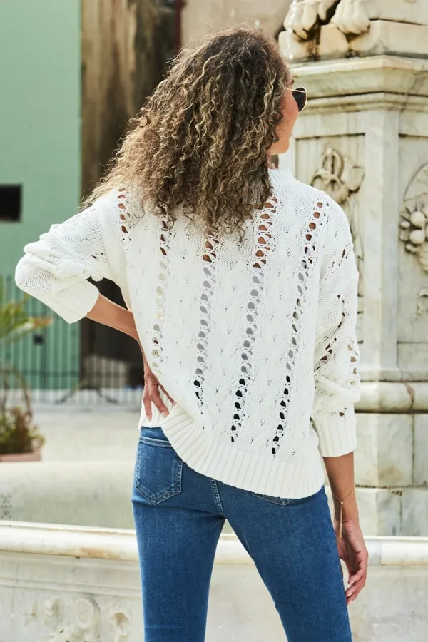 Ivory Open Stitch Jumper