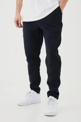 Joggers | Tall Slim Tapered Cropped Bonded Scuba Jogger | boohooMAN