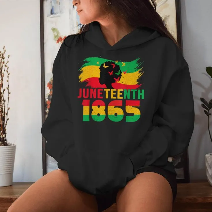 Junenth 1865 Celebrate Freedom Junenth Black Women Women Hoodie